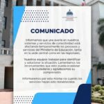 Avería en sistemas de conectividad afecta servicios del Ministerio de Educación